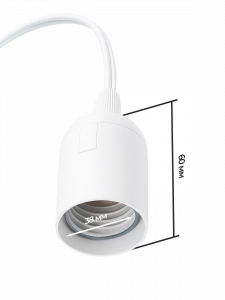 Патрон E27 с проводом и выключателем 1.8м Орбита OT-ELS11 Белый